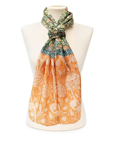 Scarves Fox and Chave Morris Compton and Wild Tulip Silk Habotai Scarf £42.00