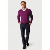 Jumpers Brook Taverner Dorset Plum Cotton Merino V-Neck Jumper £54.00