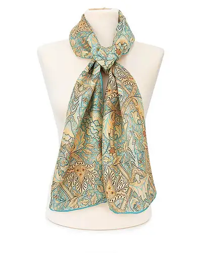 Scarves Fox and Chave Morris Windrush Habotai Scarf £42.00