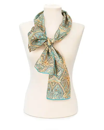 Scarves Fox and Chave Morris Windrush Habotai Scarf £42.00
