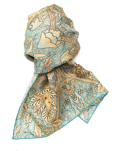 Scarves Fox and Chave Morris Windrush Habotai Scarf £42.00