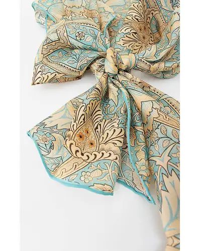Scarves Fox and Chave Morris Windrush Habotai Scarf £42.00