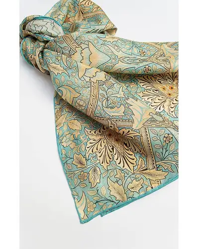Scarves Fox and Chave Morris Windrush Habotai Scarf £42.00