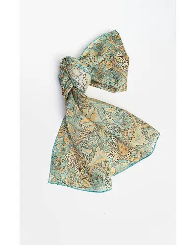 Scarves Fox and Chave Morris Windrush Habotai Scarf £42.00