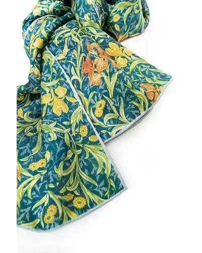 Scarves Fox and Chave Morris Iris Silk Habotai Scarf £42.00
