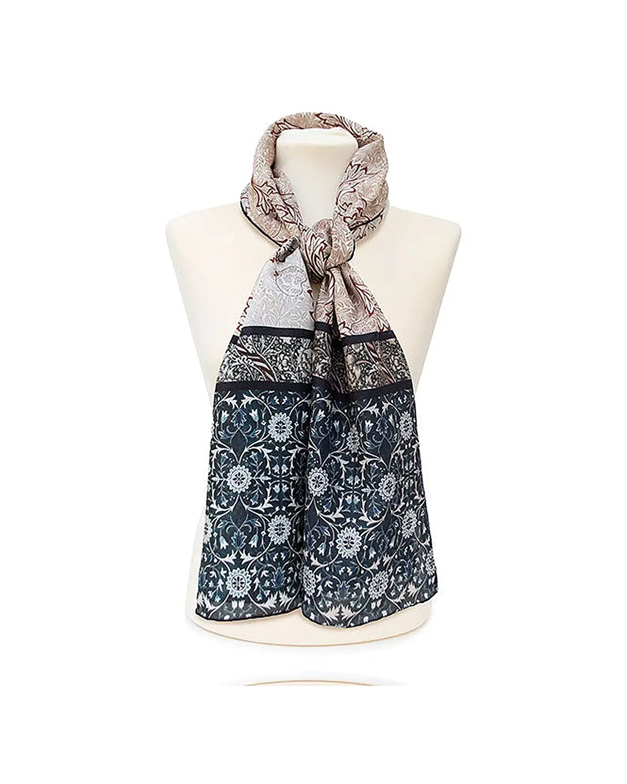 Scarves Fox and Chave Morris Natural Mix Silk Habotai Scarf £42.00