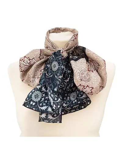 Scarves Fox and Chave Morris Natural Mix Silk Habotai Scarf £42.00