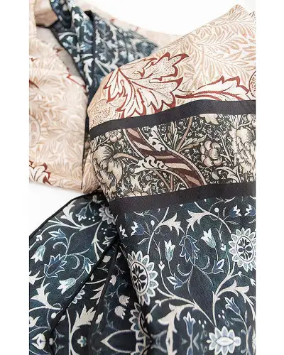 Scarves Fox and Chave Morris Natural Mix Silk Habotai Scarf £42.00