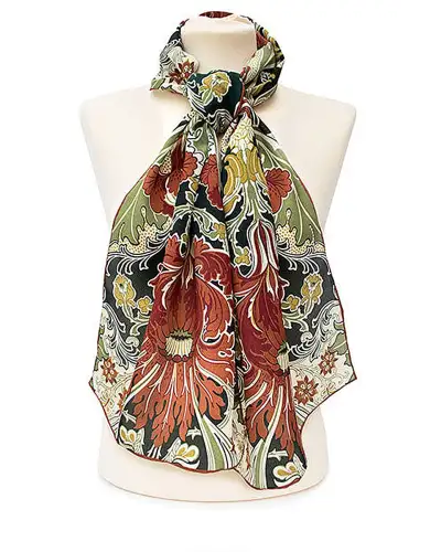 Scarves Fox and Chave Morris Dovedale Crêpe De Chine Scarf £45.00