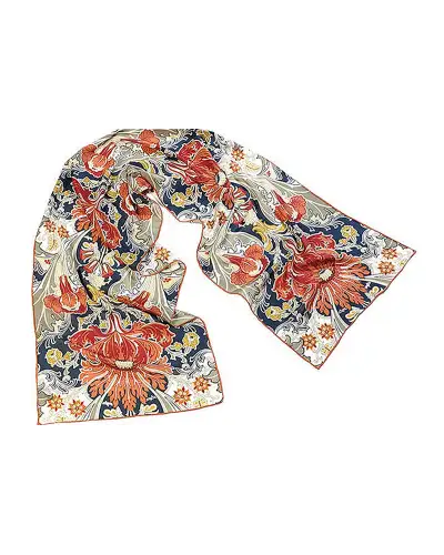 Scarves Fox and Chave Morris Dovedale Crêpe De Chine Scarf £45.00