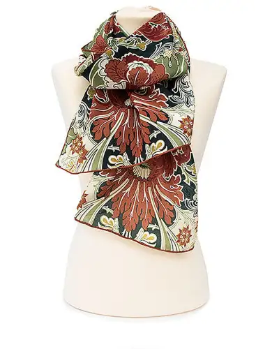 Scarves Fox and Chave Morris Dovedale Crêpe De Chine Scarf £45.00