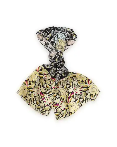 Scarves Fox and Chave Morris Black Mix Crêpe De Chine Scarf £45.00