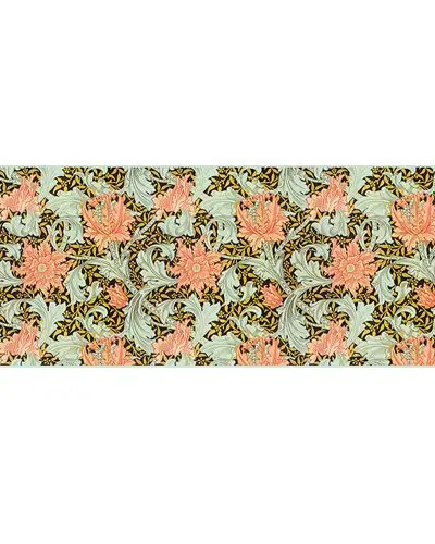 Scarves Fox and Chave Morris Single Stem Coral Chiffon Scarf £52.00