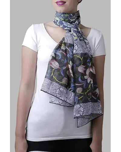 Scarves Fox and Chave Morris Seaweed Chiffon Scarf £39.00