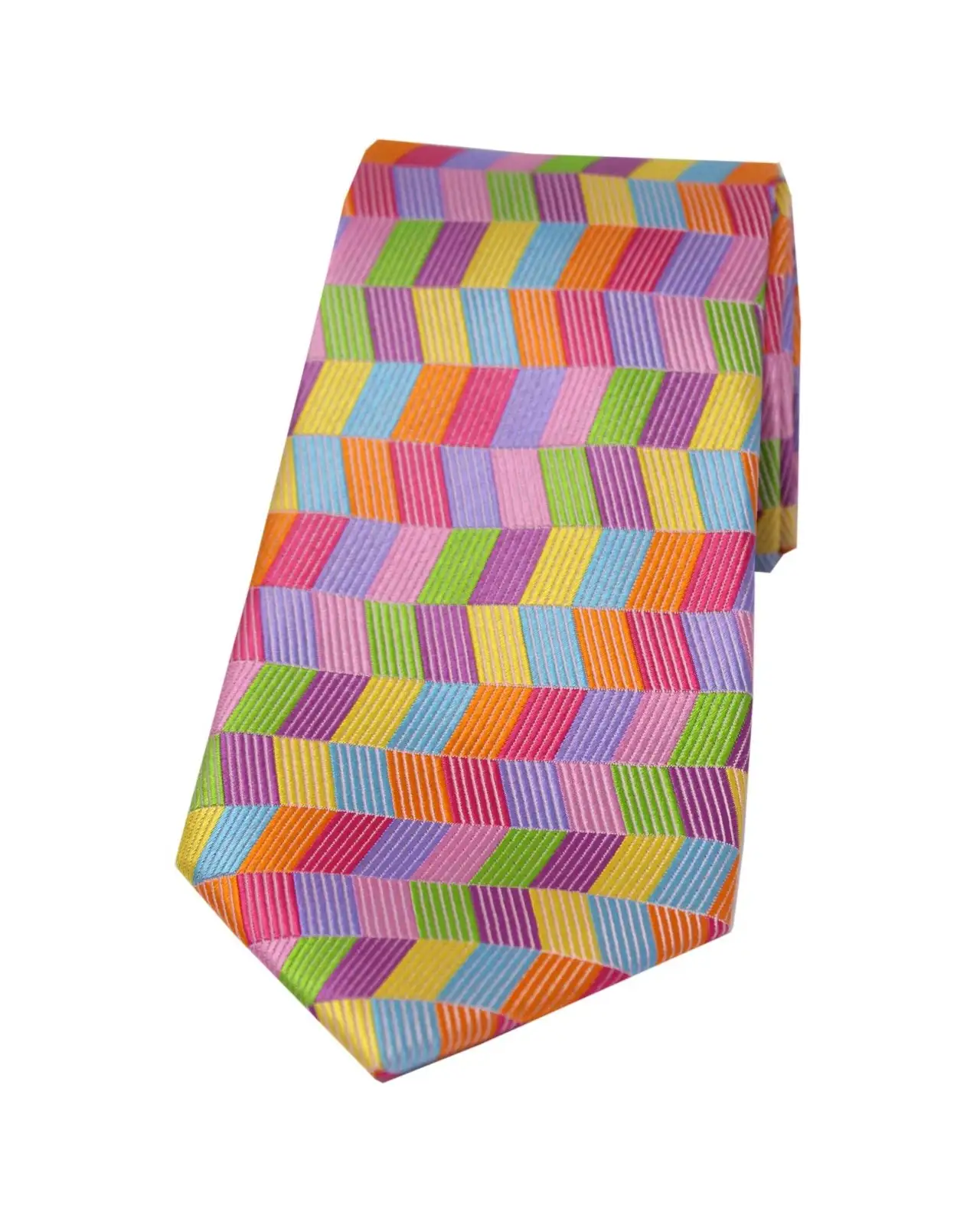 Silk Ties Soprano Ties Soprano Multicoloured Zig Zag Silk Tie £23.00