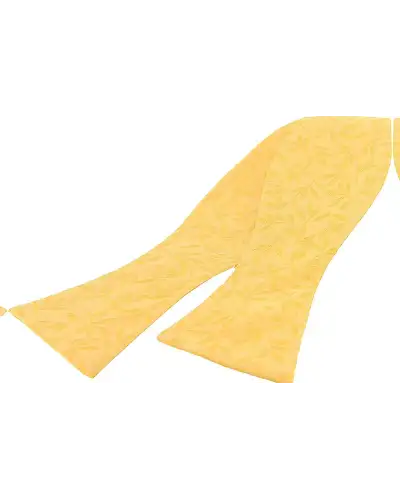Self Tie Bow Ties Soprano Ties Soprano Golden Yellow Edwardian Tonal Leaf Silk Self Tied Bow £10.00