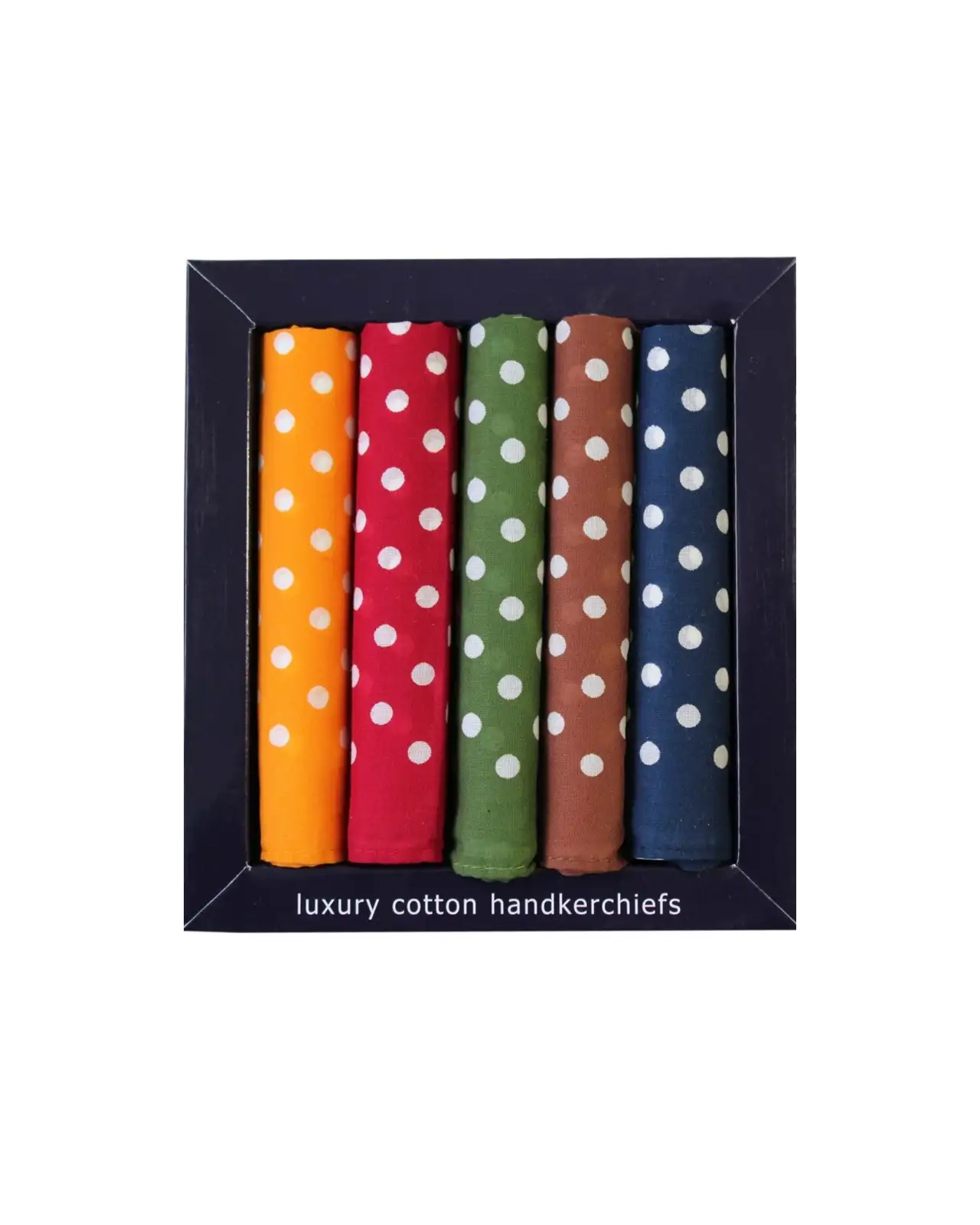Pocket Square Soprano Ties Soprano 5 Different Colours Of Spotted Cotton Hankies £23.00