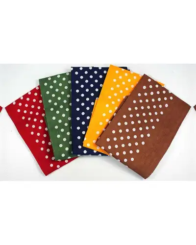 Pocket Square Soprano Ties Soprano 5 Different Colours Of Spotted Cotton Hankies £23.00