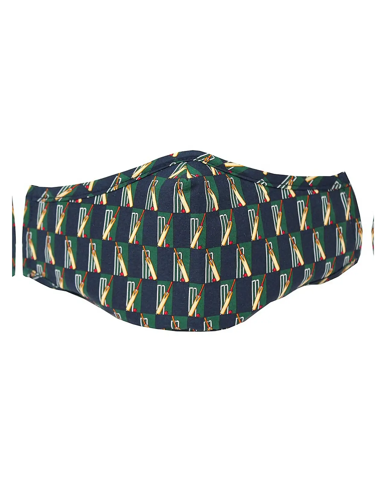 Face Masks Soprano Ties Green and Navy Cricket Themed Washable And Reusable Cotton Face Mask £5.00
