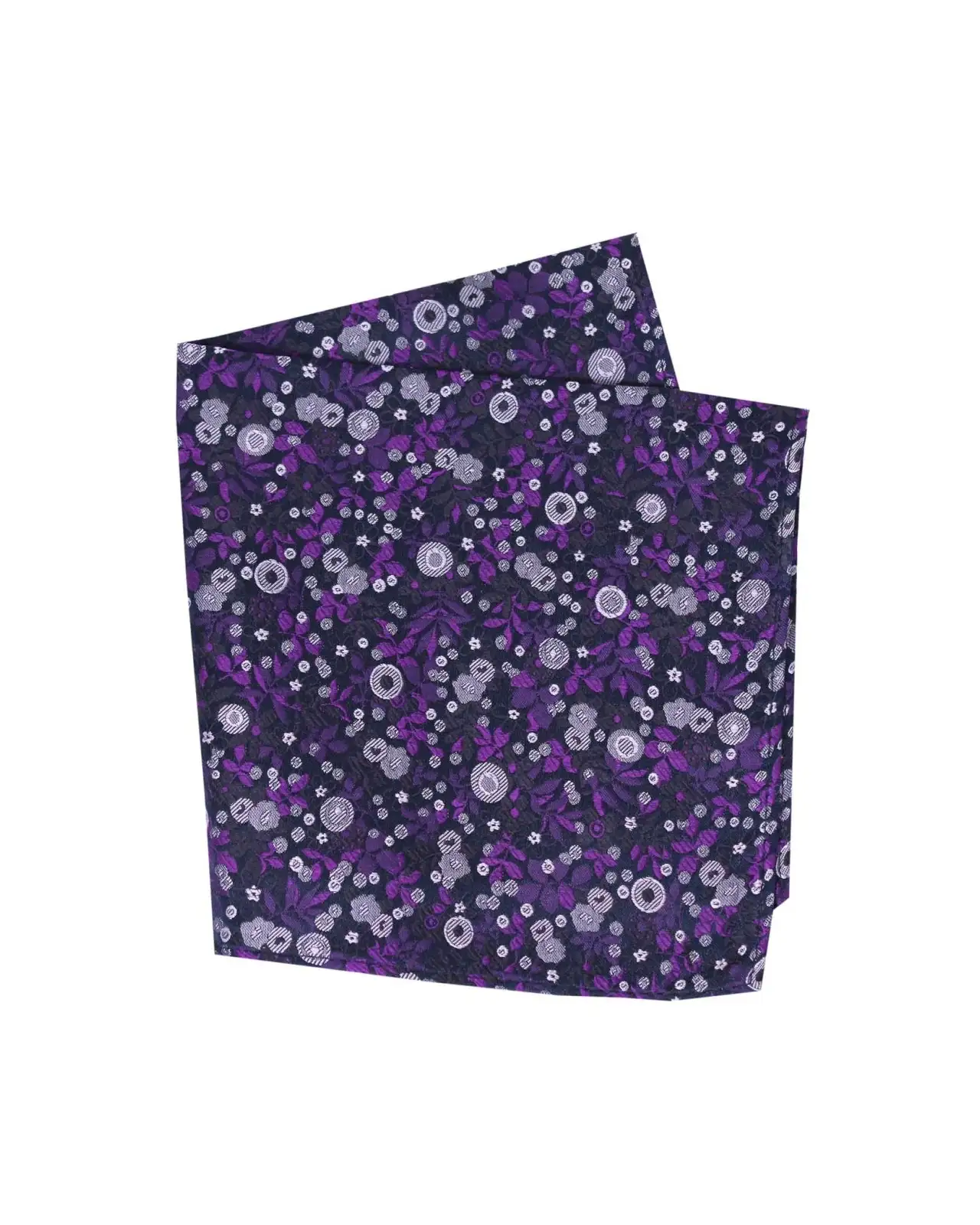Pocket Square Soprano Ties Soprano Purple And Lilac Flowers Luxury Silk Pocket Square £16.00