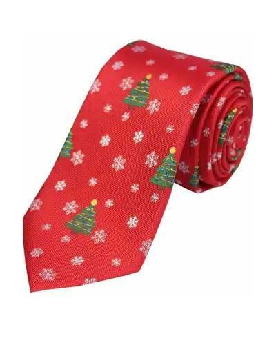 Silk Ties Soprano Ties Red Christmas Themed Woven Silk Tie £14.00