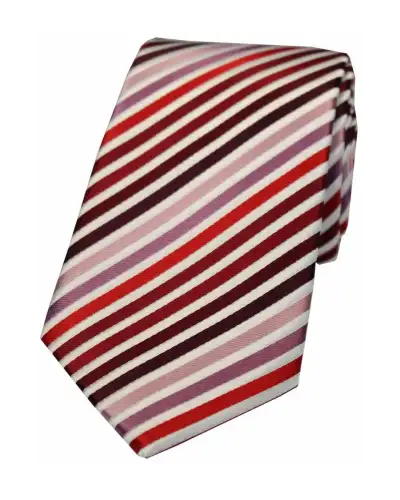 Silk Ties Soprano Ties Soprano Shades Of Red Pink Lilac Wine Stripes Silk Tie £24.00