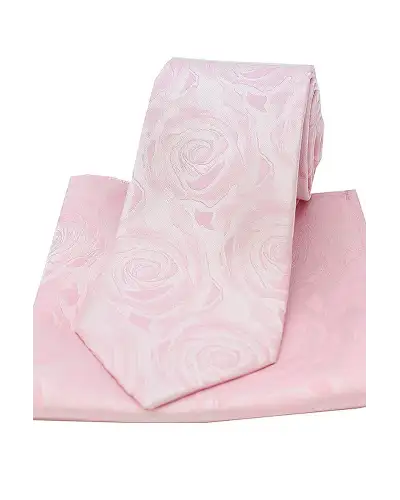 Pocket Square Soprano Ties Soprano Pale Pink Rose Wedding Silk Tie And Pocket Square £34.00