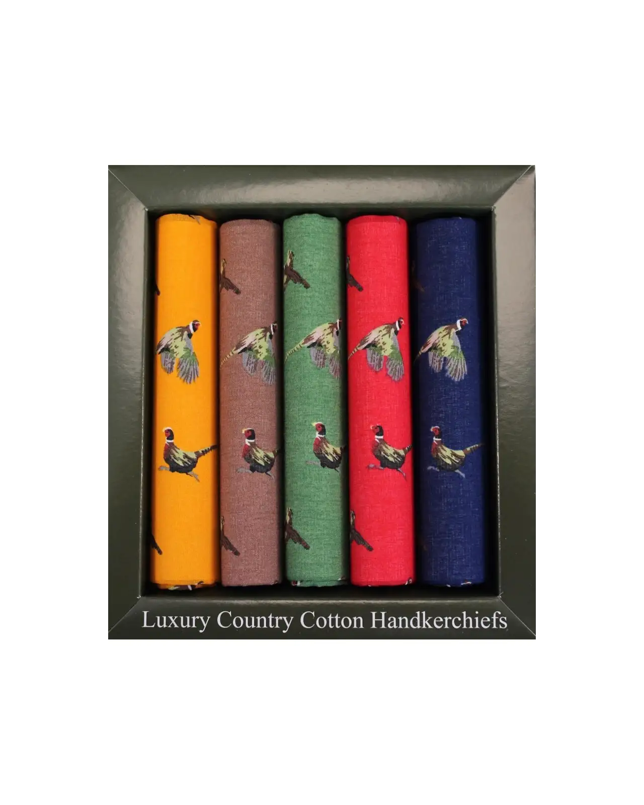 Cotton Hankies Soprano Ties Soprano 5 Colour Pheasant Patterned Cotton Hanky Set £23.00