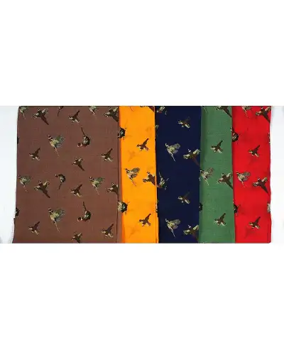 Cotton Hankies Soprano Ties Soprano 5 Colour Pheasant Patterned Cotton Hanky Set £23.00