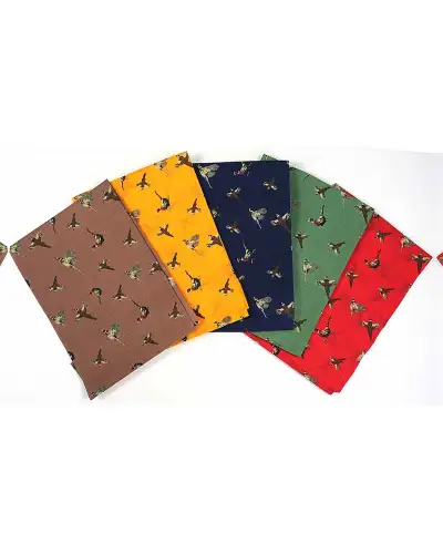 Cotton Hankies Soprano Ties Soprano 5 Colour Pheasant Patterned Cotton Hanky Set £23.00