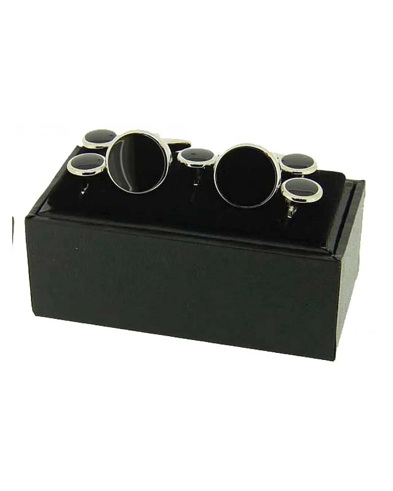 Cufflinks Soprano Ties Soprano Black Enamel Cufflinks And 5 Piece Matching Stud Set £26.00