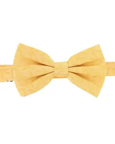 Pre-Tied Bow Ties Soprano Ties Soprano Tone On Tone Golden Yellow Leaves Woven Silk Bow Tie £10.00