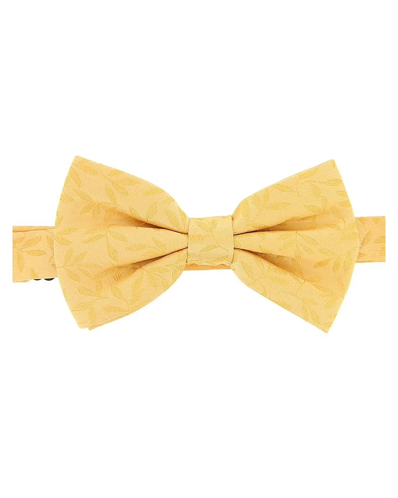 Pre-Tied Bow Ties Soprano Ties Soprano Tone On Tone Golden Yellow Leaves Woven Silk Bow Tie £10.00