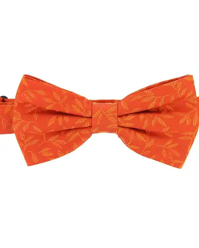 Pre-Tied Bow Ties Soprano Ties Soprano Tone On Tone Orange Leaves Fashionable Woven Silk Bow Tie £10.00