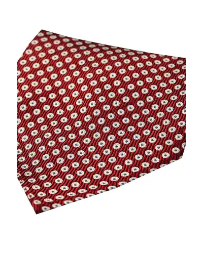 Soprano Red With White And Blue Spots Silk Hanky | Soprano Ties ST HANKWST7036 Silk Hankie
