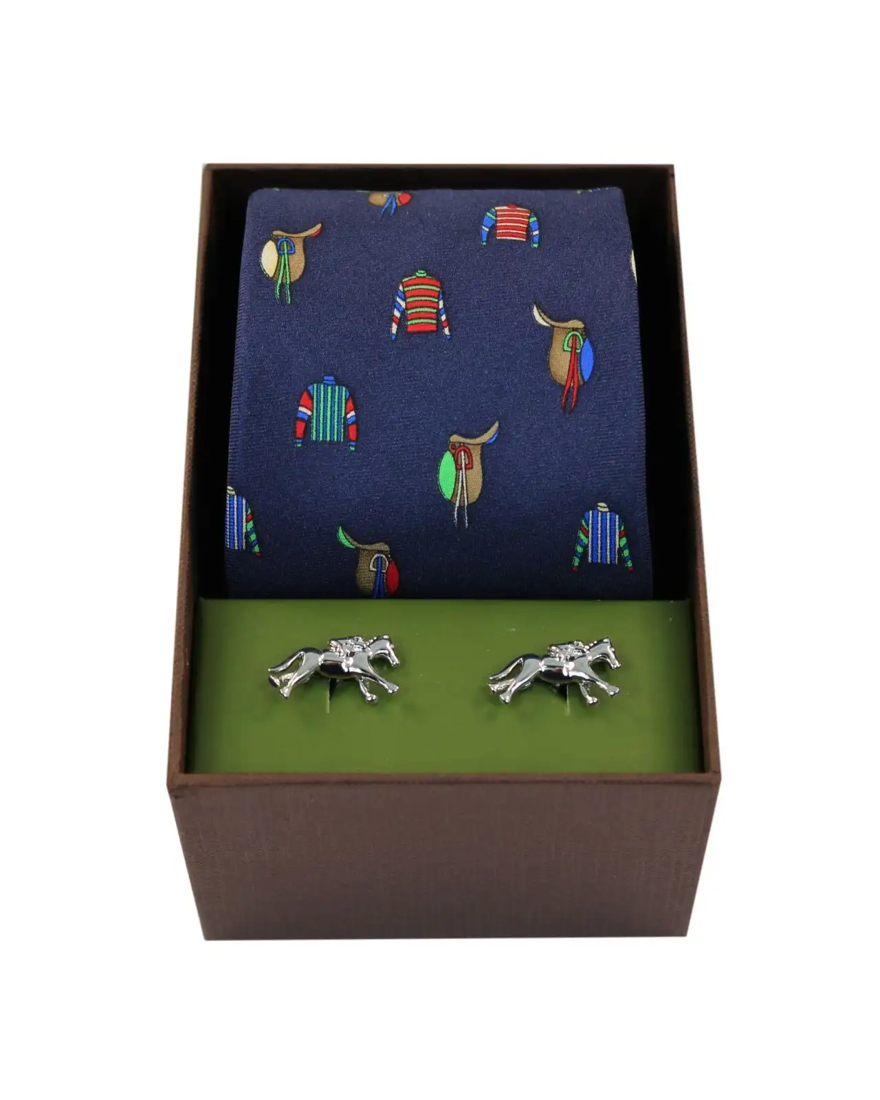 Cufflinks Soprano Ties Jockey Racing Colours and Saddles Tie Cufflink Set £40.00