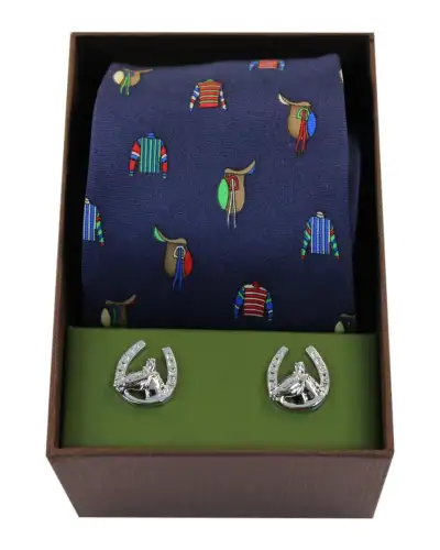 Cufflinks Soprano Ties Jockey Racing Colours and Saddles Tie And Cufflink Set £40.00