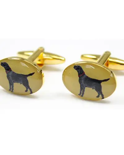 Cufflinks Soprano Ties Soprano Black Labrador Gold Country Cufflinks £23.00