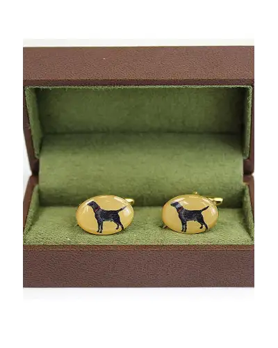 Cufflinks Soprano Ties Soprano Black Labrador Gold Country Cufflinks £23.00