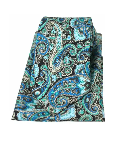 Posh & Dandy Ties Soprano Ties Posh And Dandy Blue And Green Paisley Silk Tie And Pocket Square £34.00