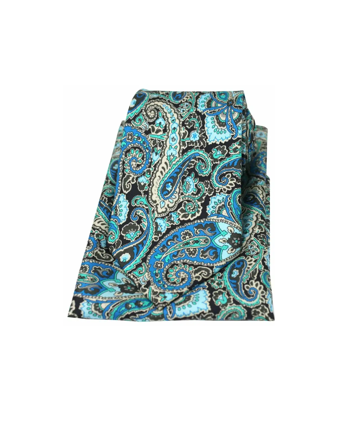 Posh & Dandy Ties Soprano Ties Posh And Dandy Blue And Green Paisley Silk Tie And Pocket Square £34.00
