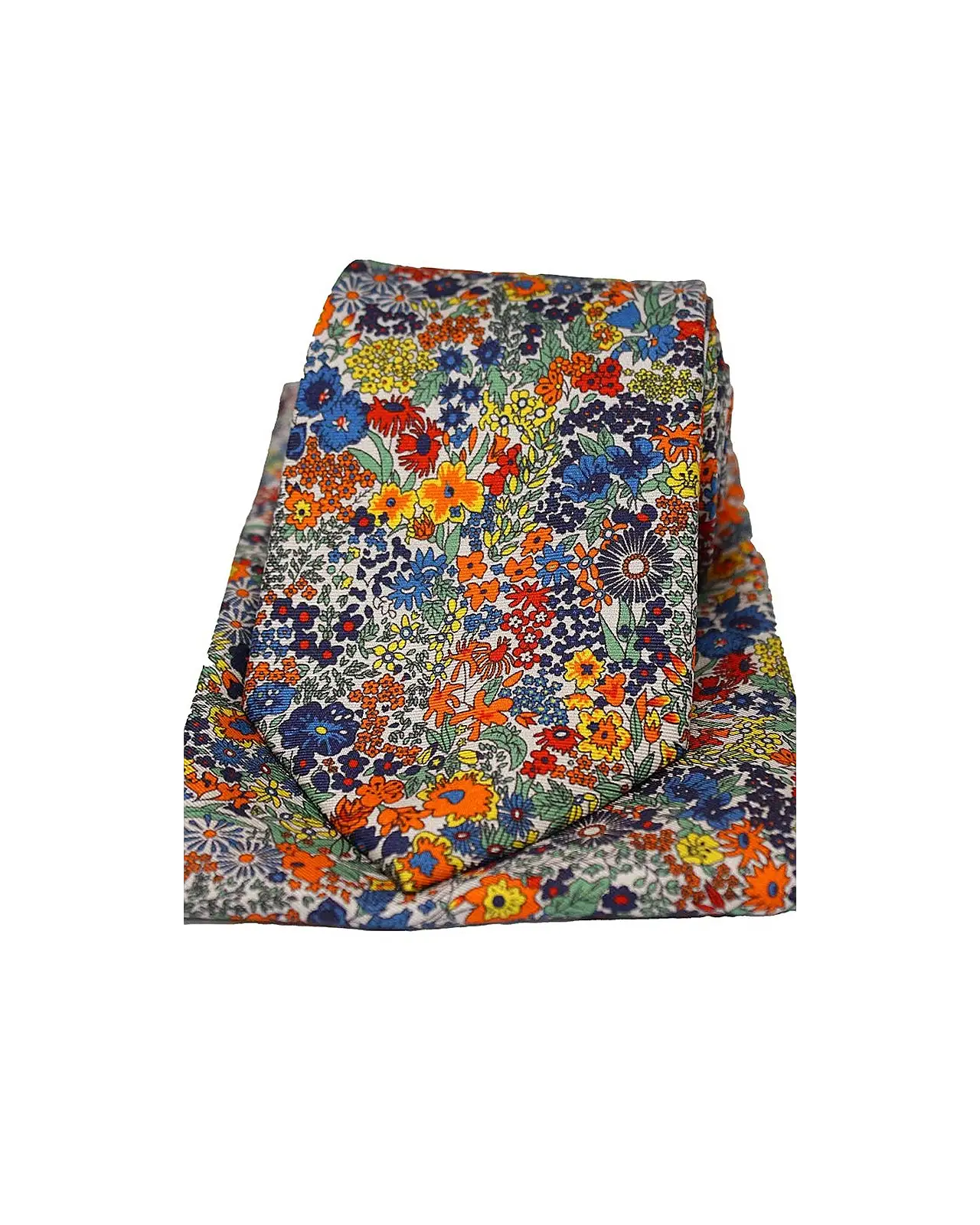 Posh & Dandy Ties Soprano Ties Posh And Dandy Busy Floral Multi Coloured Silk Tie And Pocket Square £45.00