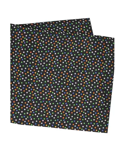 Pocket Square Soprano Ties Posh And Dandy Black Ground Multi Pin Dots Silk Pocket Square £9.00
