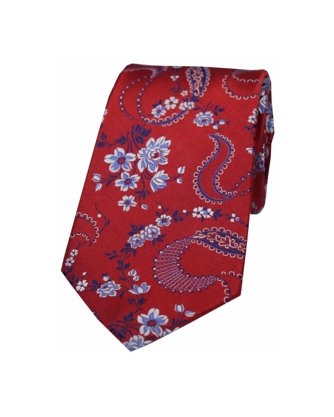 Silk Ties Soprano Ties Soprano Red With Floral Pattern Mens Silk Tie £24.00