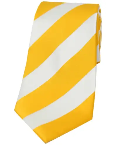 Polyester Ties Soprano Ties Soprano Gold And White Bold Stripe Polyester Tie £15.00
