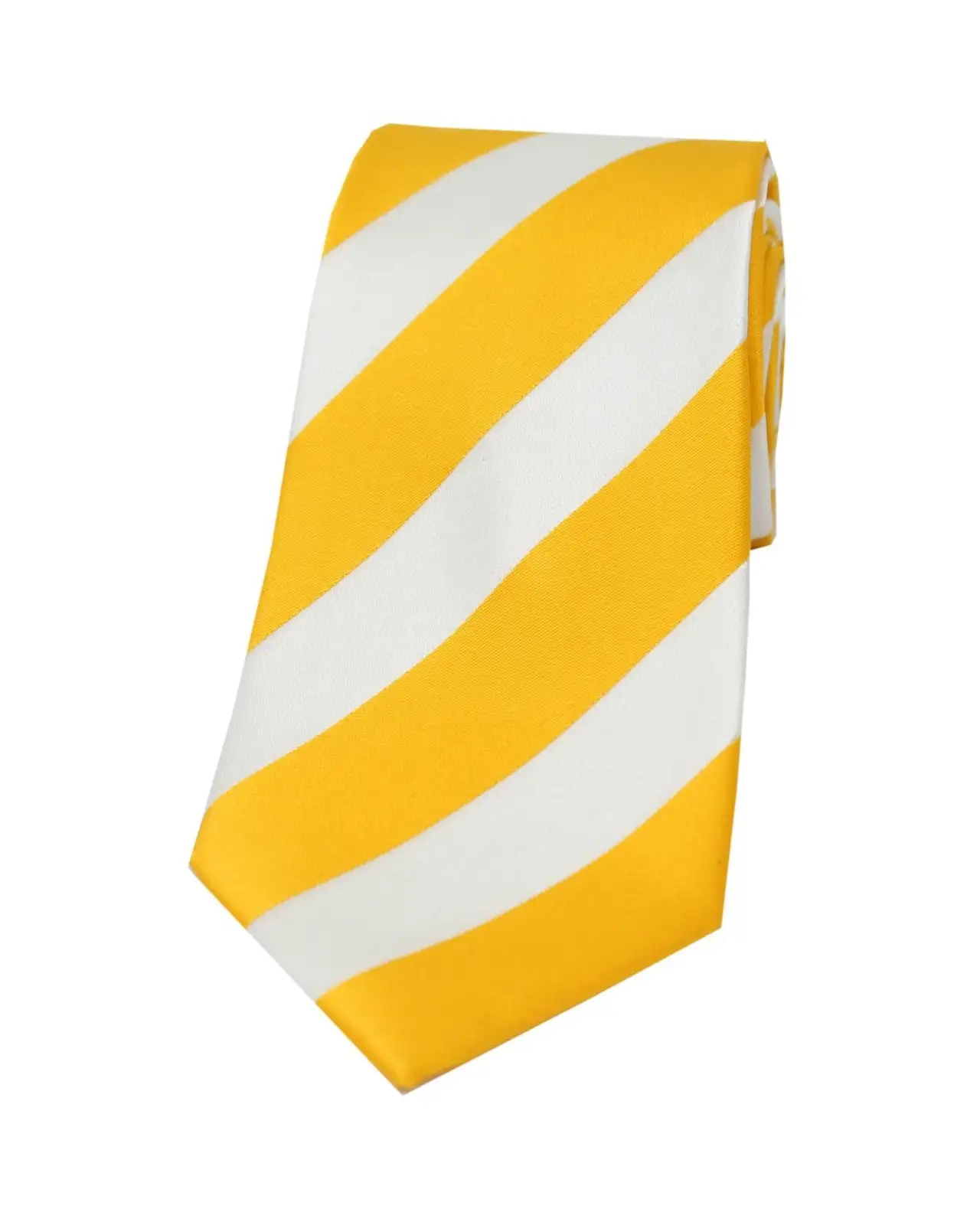 Polyester Ties Soprano Ties Soprano Gold And White Bold Stripe Polyester Tie £15.00