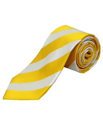 Polyester Ties Soprano Ties Soprano Gold And White Bold Stripe Polyester Tie £15.00