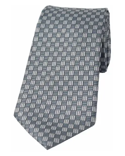Polyester Ties Soprano Ties Soprano Grey Neat Checker Board Polyester Morning Tie £14.00