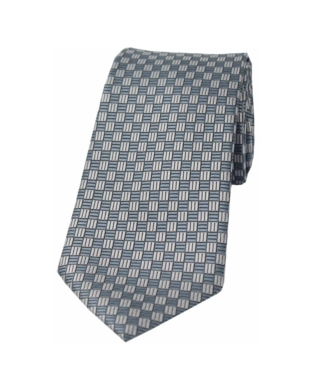 Polyester Ties Soprano Ties Soprano Grey Neat Checker Board Polyester Morning Tie £14.00