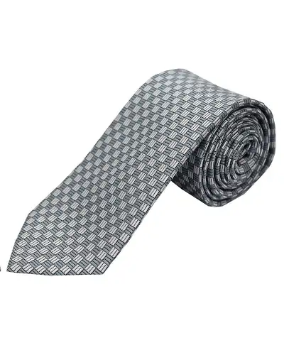 Polyester Ties Soprano Ties Soprano Grey Neat Checker Board Polyester Morning Tie £14.00